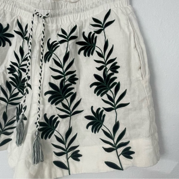 HOUSE OF HARLOW LINEN SHORTS EMBROIDERED - Picture 6 of 8